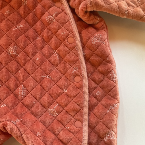 Baby Nordstrom Fur Lined Hooded Bunting Snowsuit Newborn NB Pink Desert Dottie - Picture 4 of 11